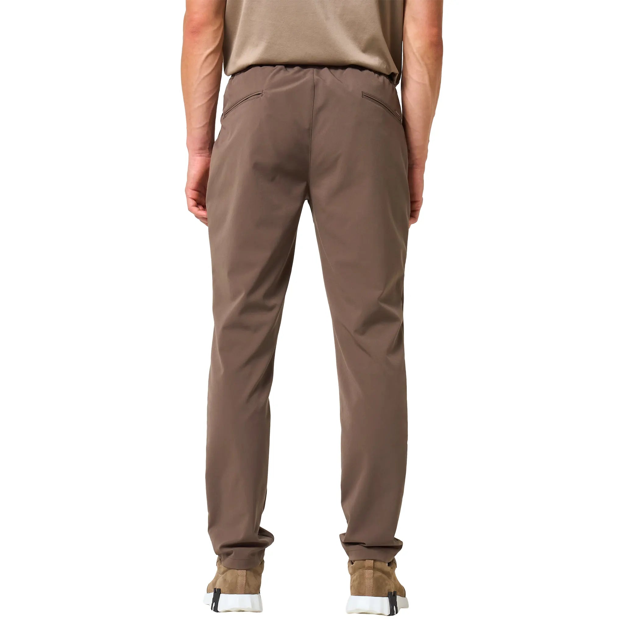 Back View of Loiano Tech Taupe Trousers